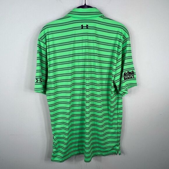 Under Armour Moisture Wicking Striped Polo with “Mi-Tech Tungsten Metals”‎ Patch - Picture 6 of 13